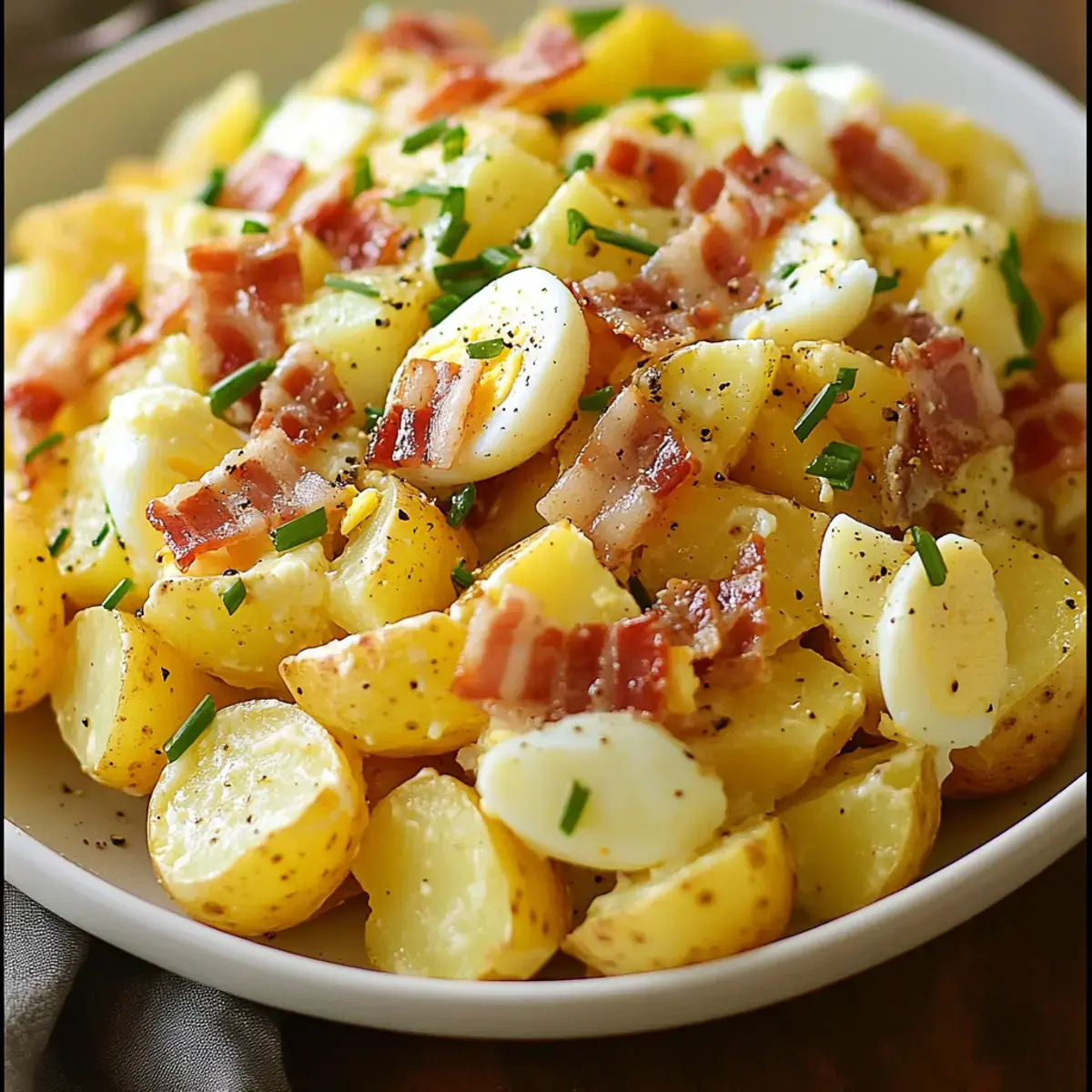 Indispensable Salade Pomme de Terre Lardons Œufs à la Crémeuse 2 Salade de pommes de terre aux lardons et œufs