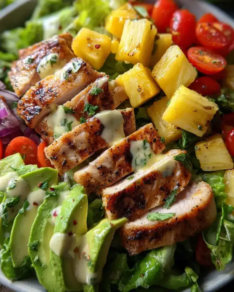 Salade de poulet hawaïenne : Formule flexible sans gluten et santé globale
