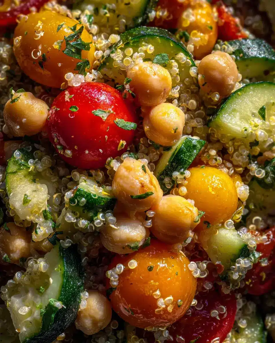 Salade de quinoa et pois chiches (fraîche, facile et à préparer à l'avance) 2 Salade de quinoa et pois chiches