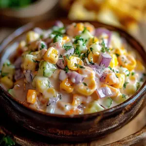 Salade gourmande crémeuse et croquante