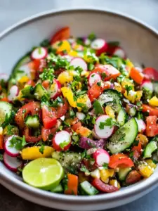Salade Israélienne d’Été Simple et Fraîche