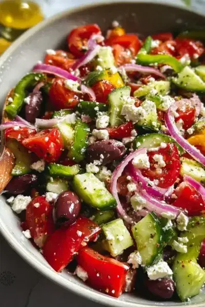 Mediterranean Salad with Greek Salad Dressing