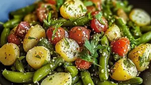 Salade pommes de terre et haricots verts
