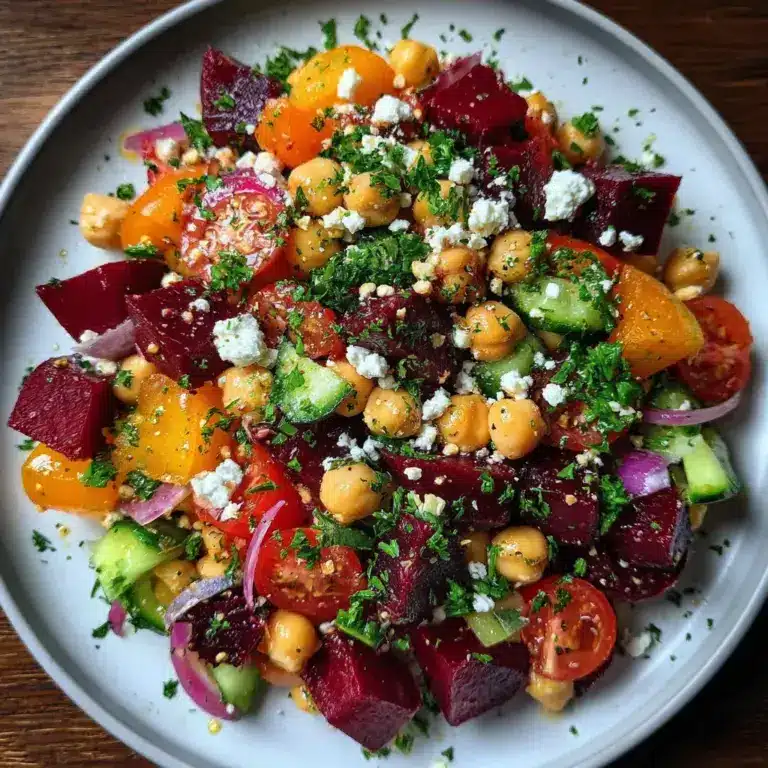 Chickpea Beet and Feta Salad