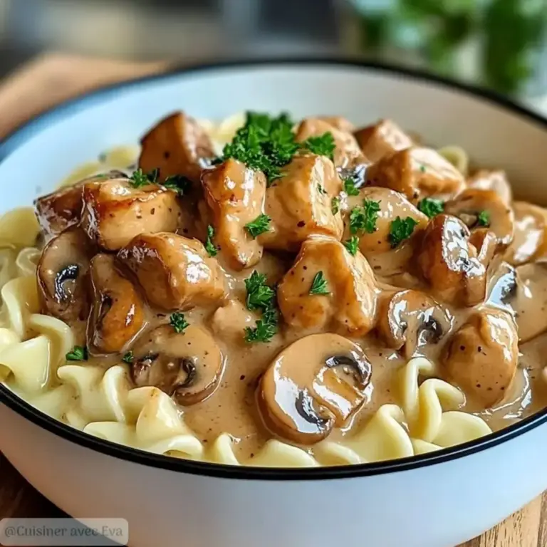 Stroganoff de Poulet aux Champignons : un délice crémeux ! –