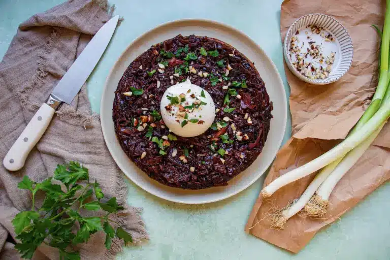 Tarte Tatin au Chou Rouge et Burrata : Casserole et Chocolat
