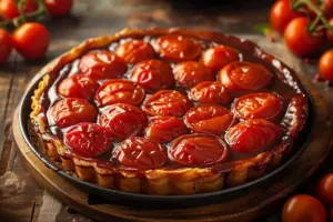 Tarte Tatin aux Tomates Cerises et Caramel Balsamique