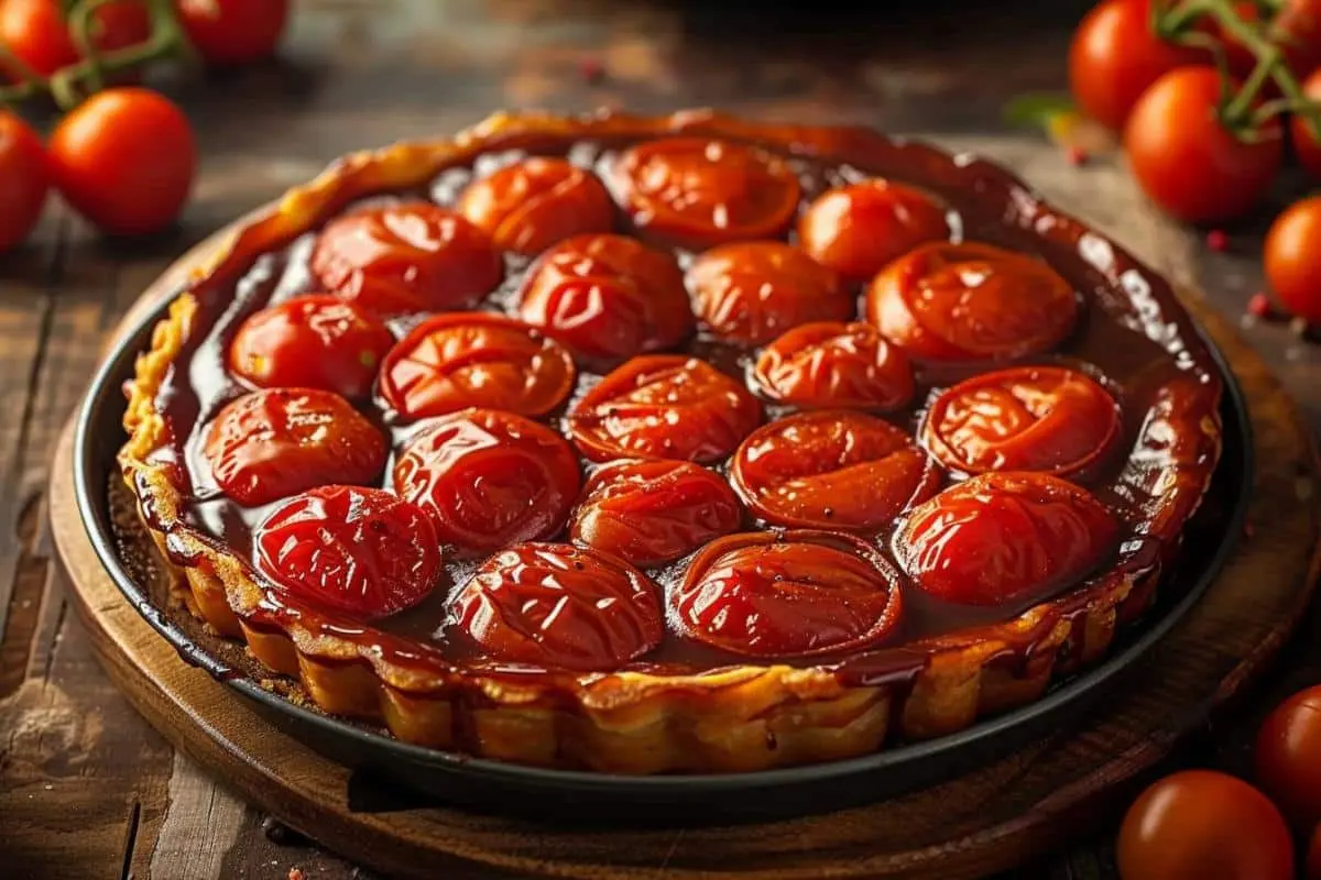 Tarte Tatin Salée aux Tomates Cerises et Caramel Balsamique: Recette Facile et Savoureuse 2 Tarte Tatin aux tomates cerises