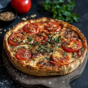 Tarte Thon, Tomate et Moutarde