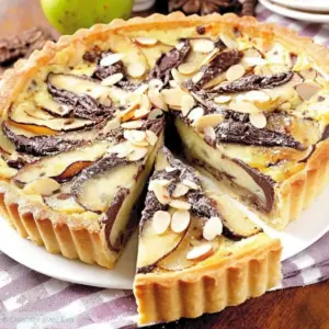 Tarte aux Poires, Amandes et Chocolat