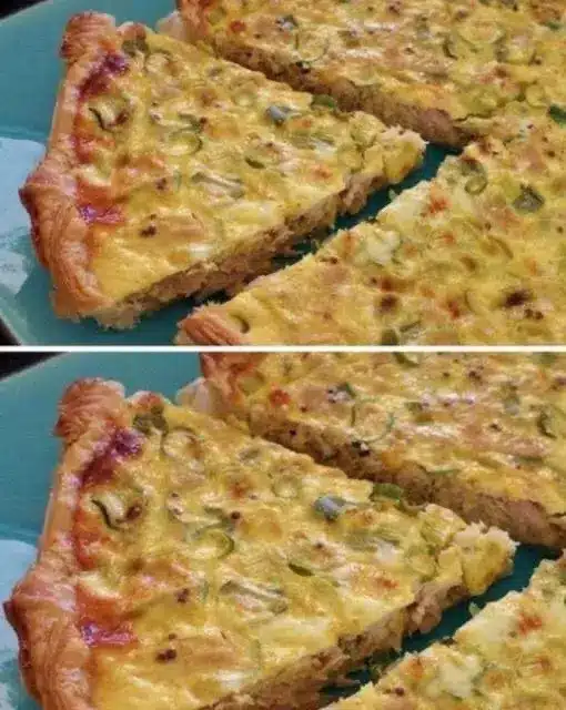 Tarte aux Poireaux, Thon et Moutarde