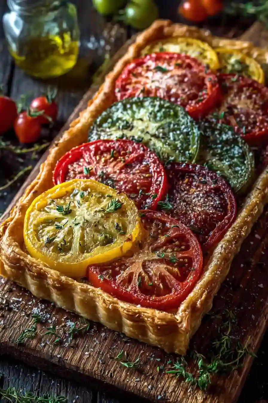 Crisp Tomato Tart Recipe for Fresh Flavor Every Time 2 Tarte aux tomates anciennes et pâte feuilletée