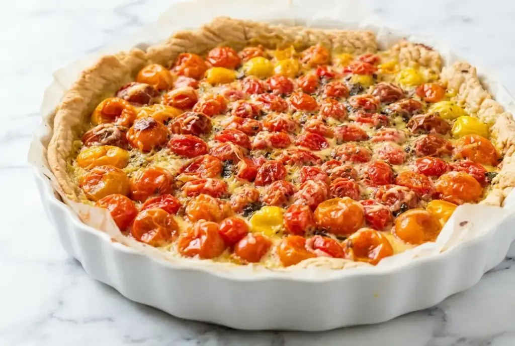 Recette Tarte Aux Tomates Cerises Croustillante Et Inratable