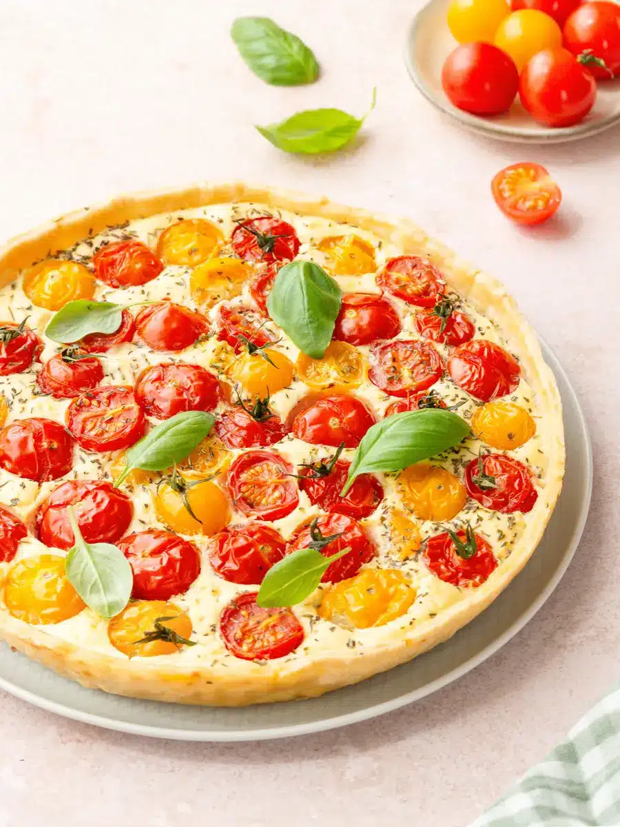 Tarte aux tomates cerises et ricotta - Les petits secrets de Lolo ... 2 Tarte aux tomates cerises et ricotta