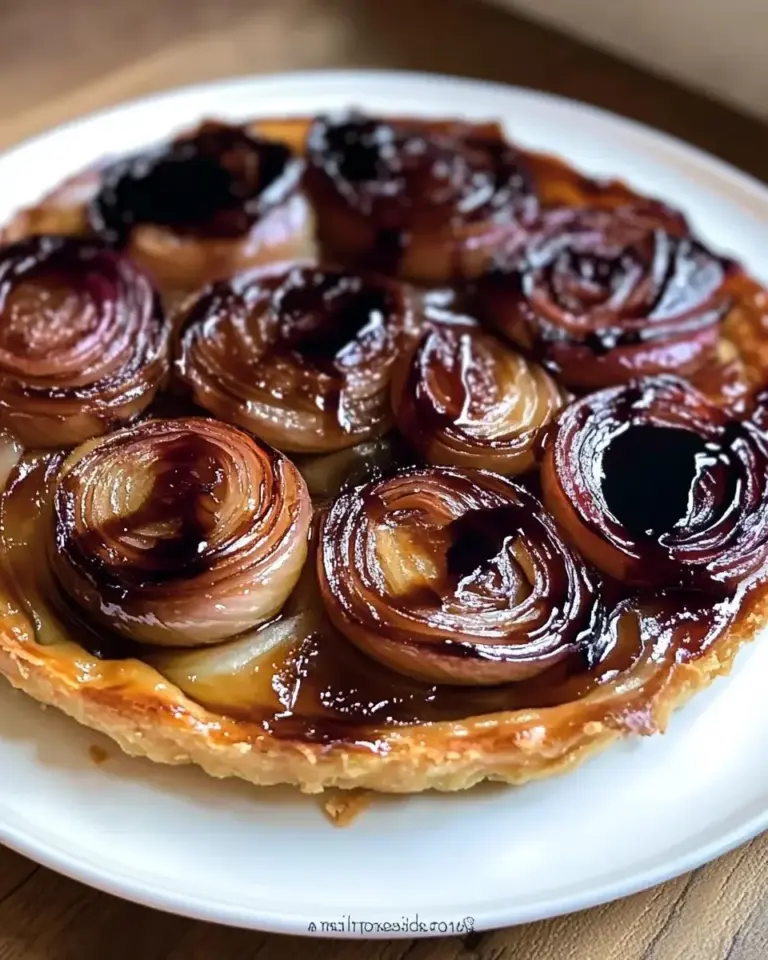 Tarte salée à l'oignon : La recette facile et délicieuse (Tarte Tatin à l'oignon)