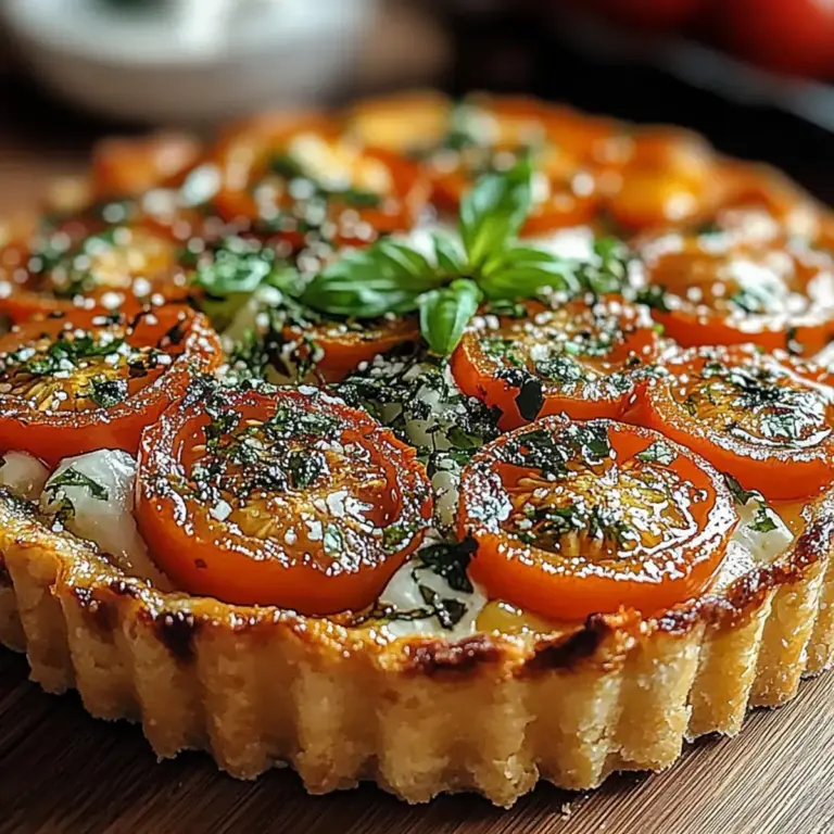 Tomato Basil Tart Savory Easy and Delicious