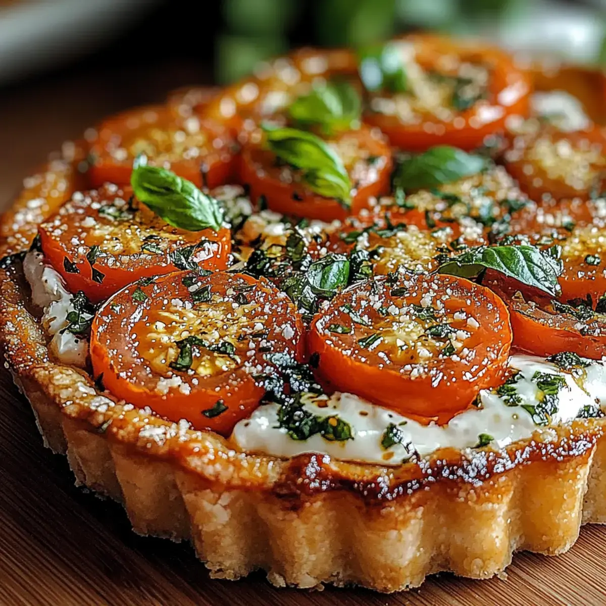 Tomato Basil Tart Quick and Simple Recipe 2 Tarte tomate basilic