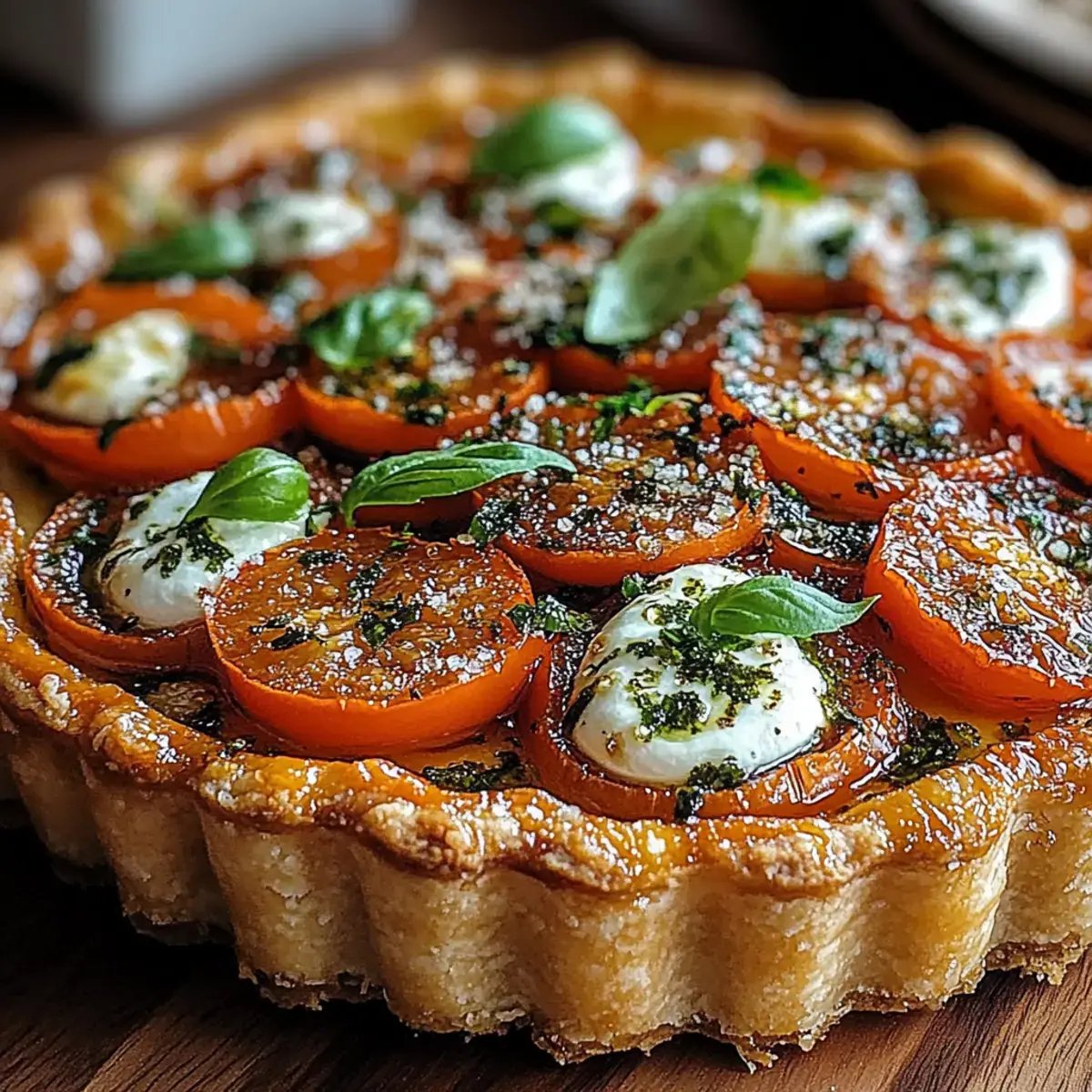 Tomato Basil Tart Quick and Easy Recipe 2 Tarte tomate basilic