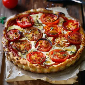 Tarte à la Tomate, Chèvre et Miel
