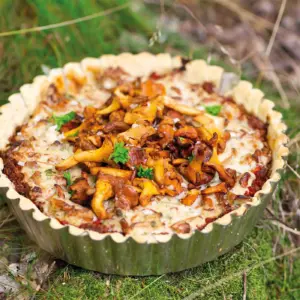 Tourte végétarienne aux girolles
