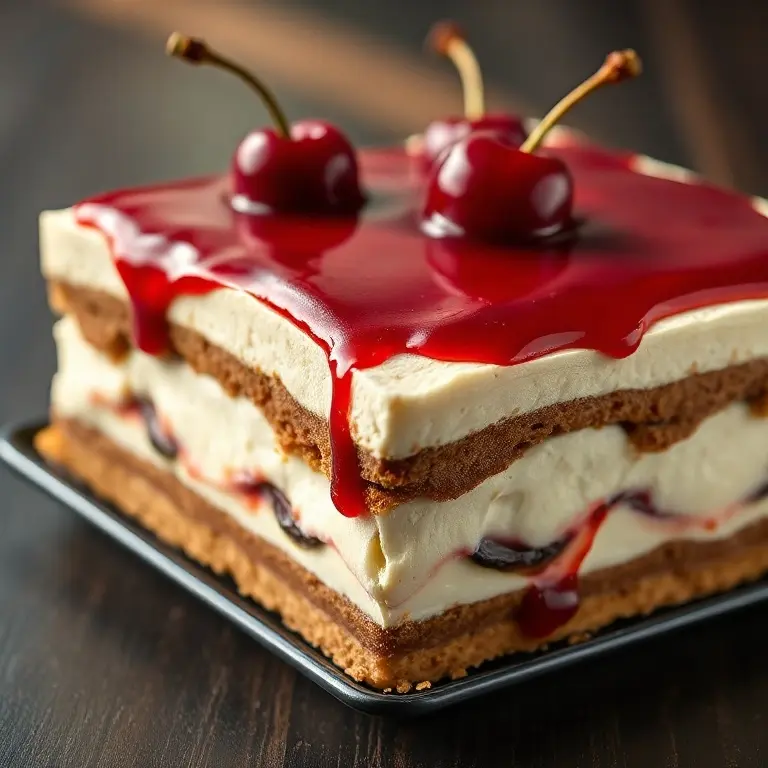 Easy Cherry Tiramisu with Fresh Cherry Sauce