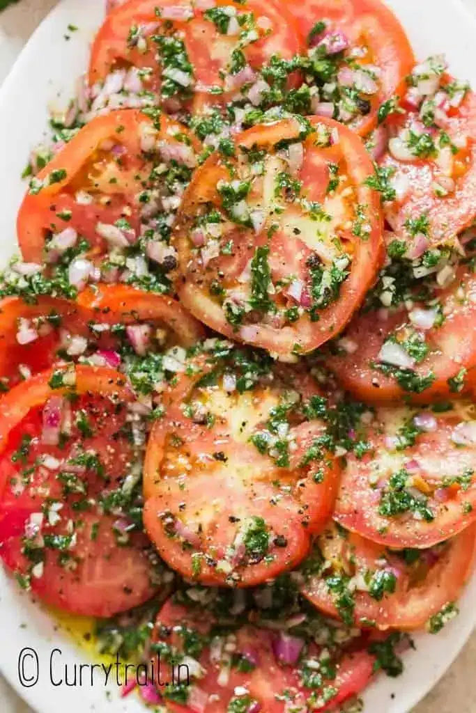 The Best Marinated Tomatoes Salad