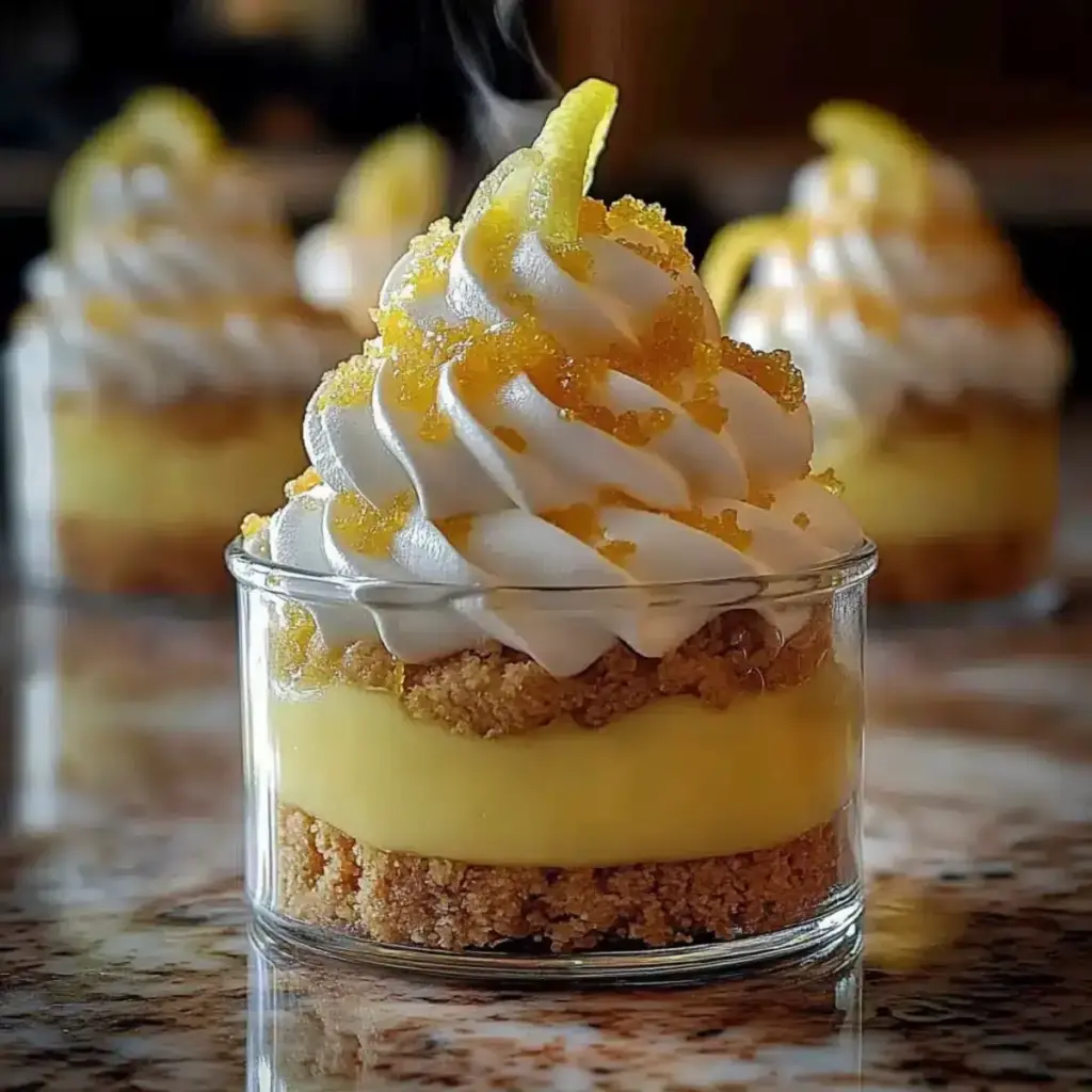Verrines Façon Tarte au Citron Meringuée, un délice léger à savourer