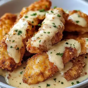 Aiguillettes de poulet à la crème de parmesan