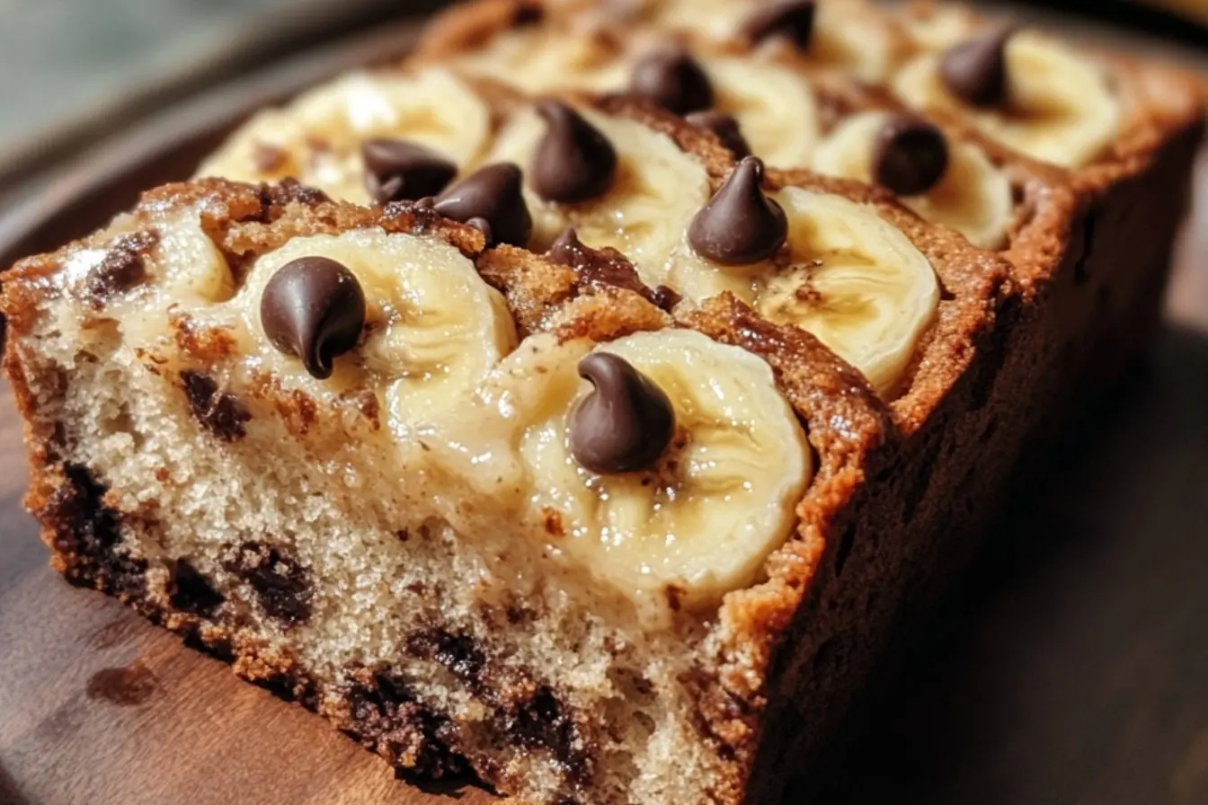 Banana bread aux pépites de chocolat 2 banana bread aux pépites de chocolat