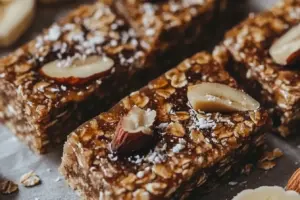 Barres aux dattes, bananes et noix