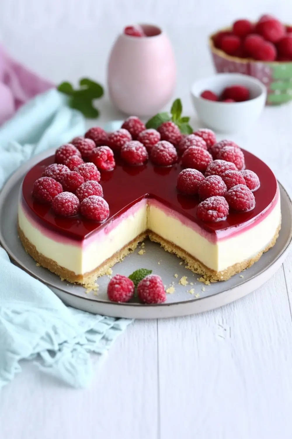 Bavarois Framboise Chocolat Blanc 2 bavarois framboise chocolat blanc