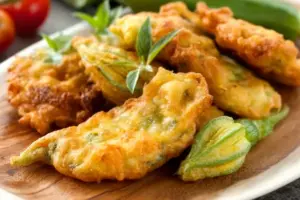 Beignets de fleurs de courgettes croustillants
