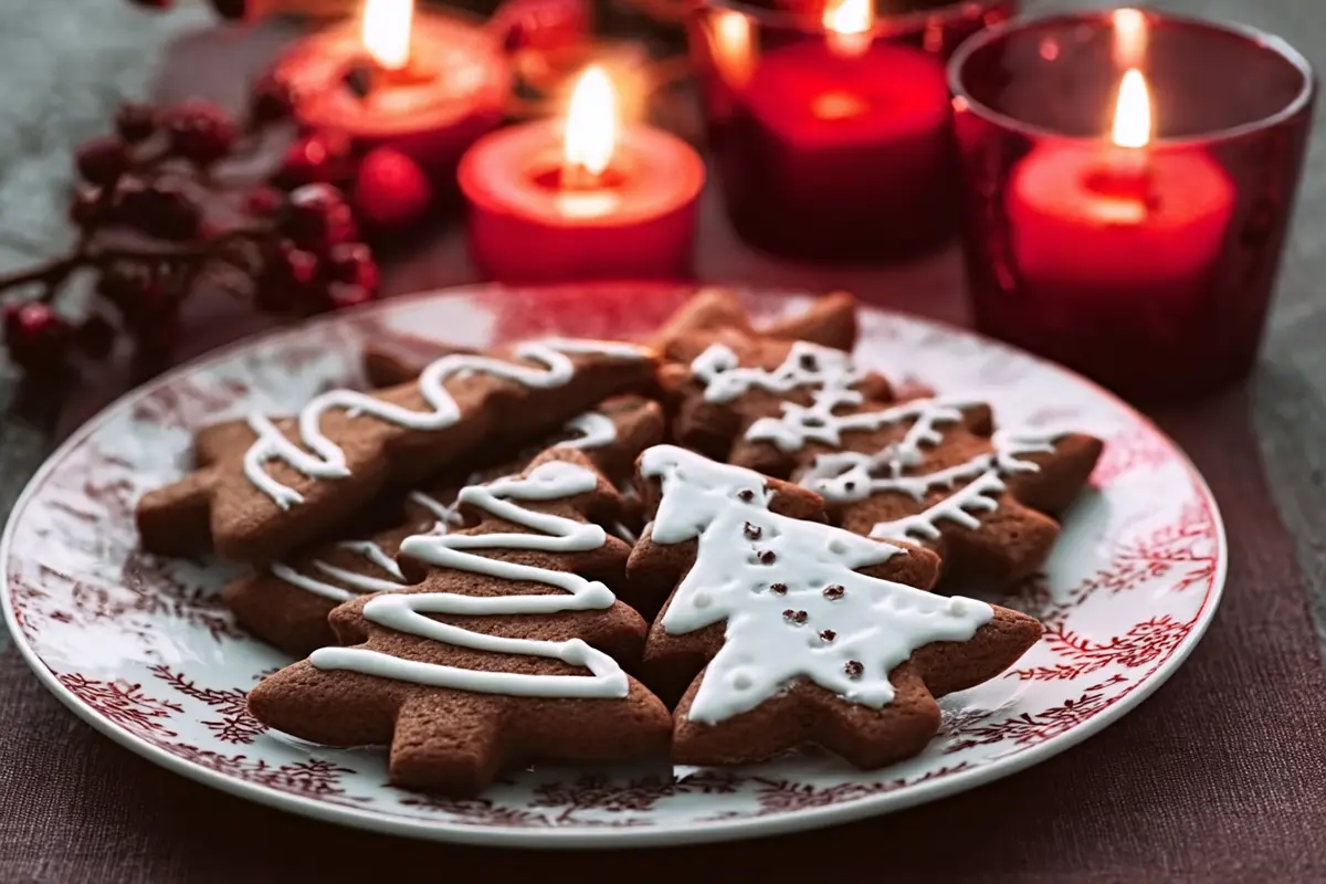 Biscuits de Noël au chocolat 2 biscuits de Noël au chocolat