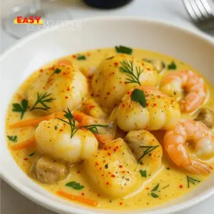Blanquette de poissons au lait de coco et curry