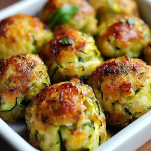 Boulettes de courgettes croustillantes au four