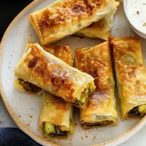 Bricks de courgettes, curry et feta
