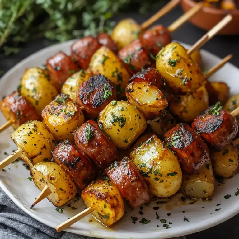 Savor the Best Cowboy Butter Kielbasa and Potato Skewers