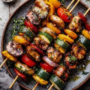 Brochettes de légumes grillés à la provençale