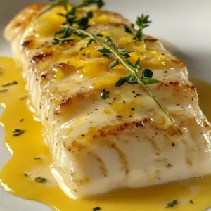 Cabillaud au four à la moutarde et crème citronnée