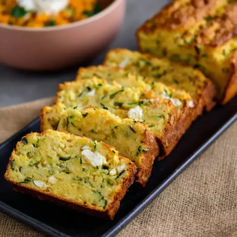 Cake courgette feta facile : 5 étapes simple et savoureux