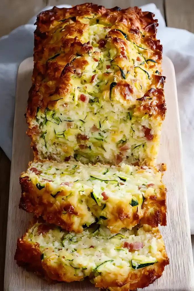 Cake courgette lardons facile et moelleux