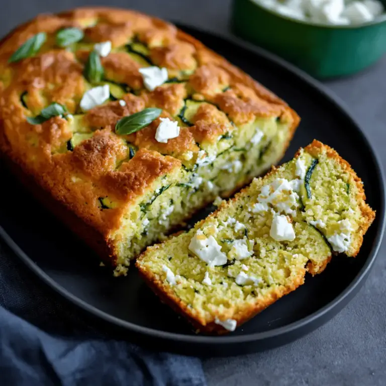 Délicieux Cake de Courgette, Feta et Basilic: Facile et Savoureux