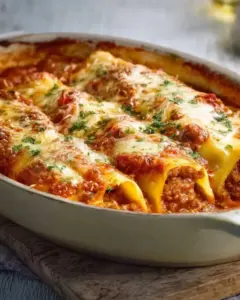Cannellonis gratinés à la bolognaise