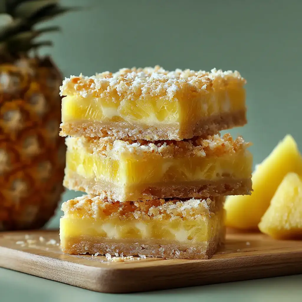 Carrés d’ananas croustillants 2 carrés d’ananas croustillants