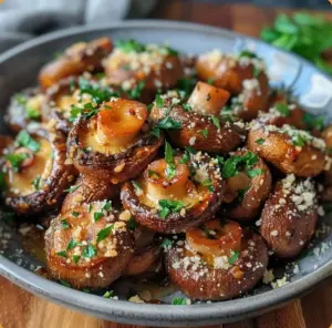 Champignons à l’ail et au parmesan