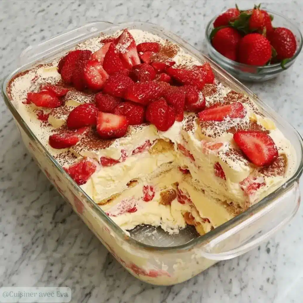 Charlotte aux fraises mascarpone : le dessert frais façon tiramisu –