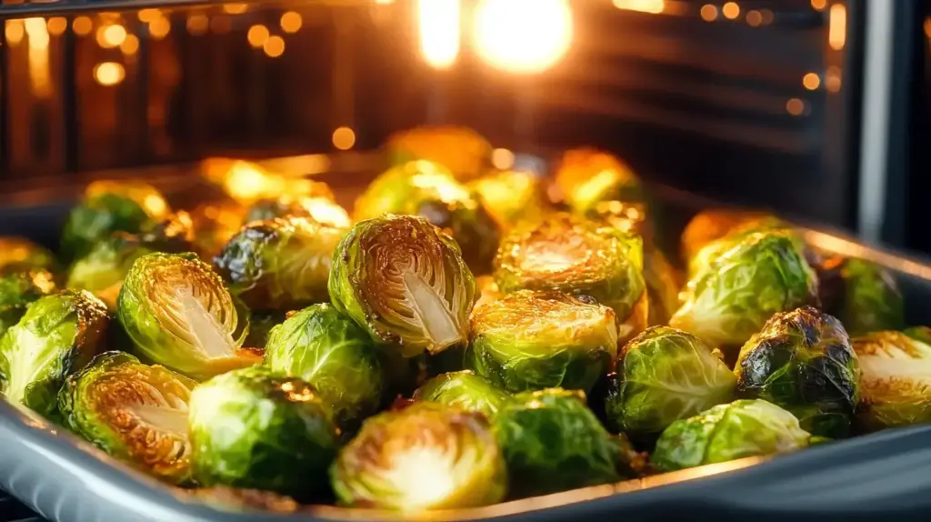 Choux de Bruxelles rôtis au four (croustillants et faciles)