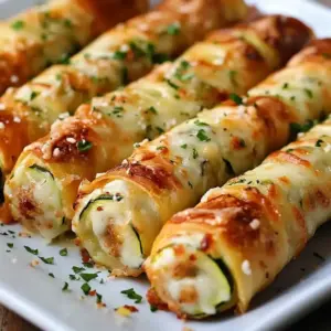 Cigares croquants aux courgettes et fromage fondant