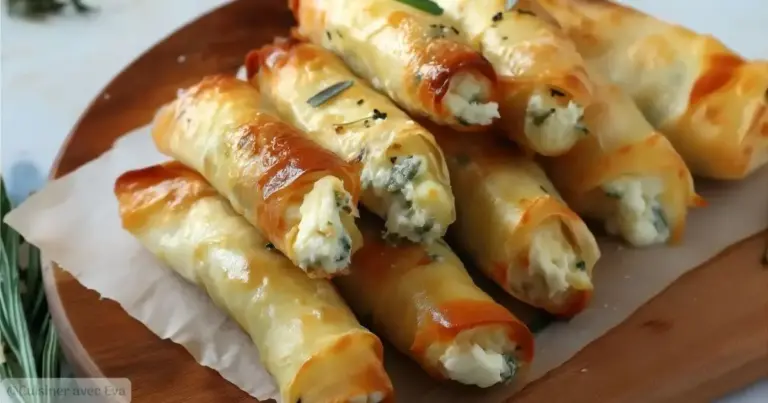 Cigares de Courgettes Croustillants au Fromage Feta et Mozzarella –