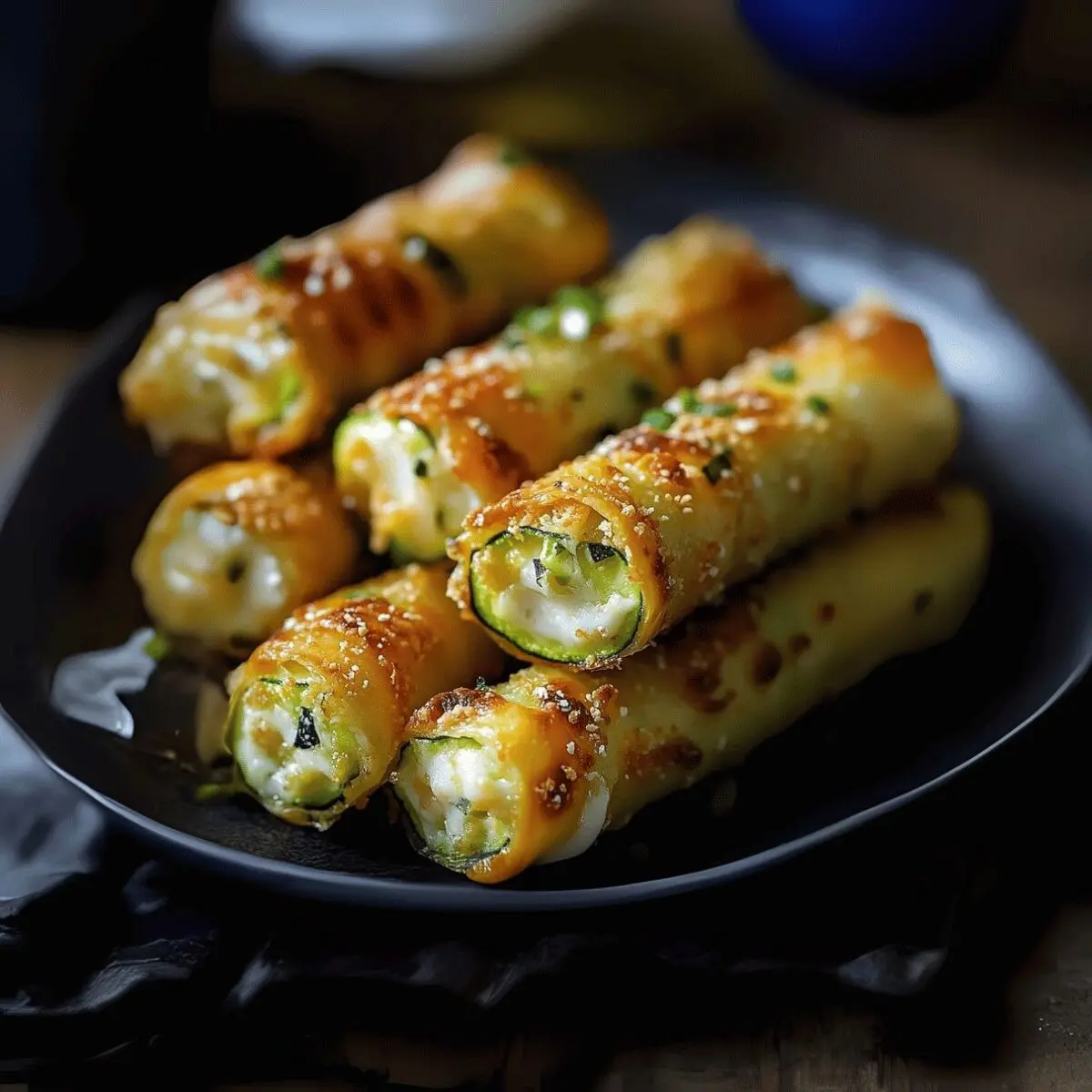 Cigares de Courgettes Croustillants Feta-Mozzarella (au four) 2 cigares de courgettes croustillants